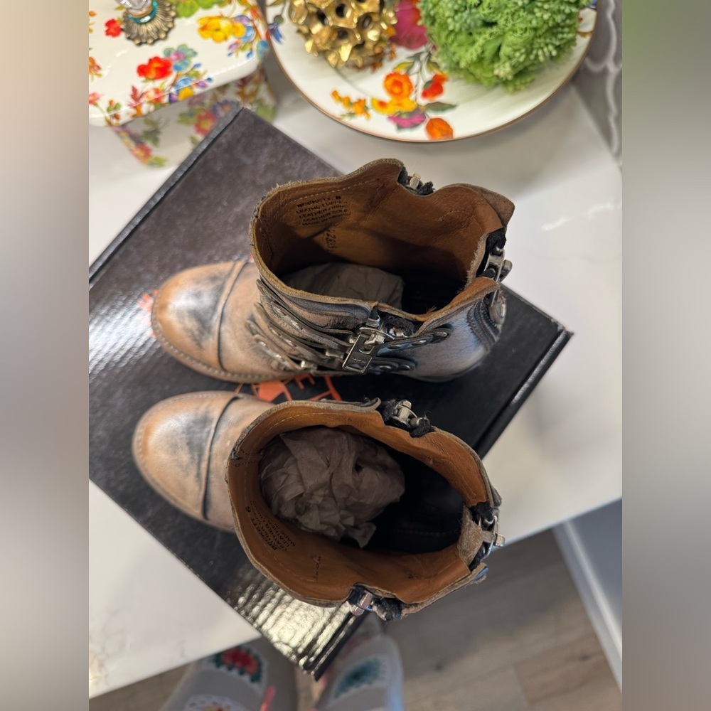 FREEBIRD Beckett Pewter leather boots booties size 8 - Picture 5 of 13